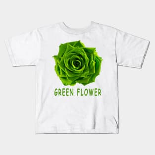 Green Flower Kids T-Shirt